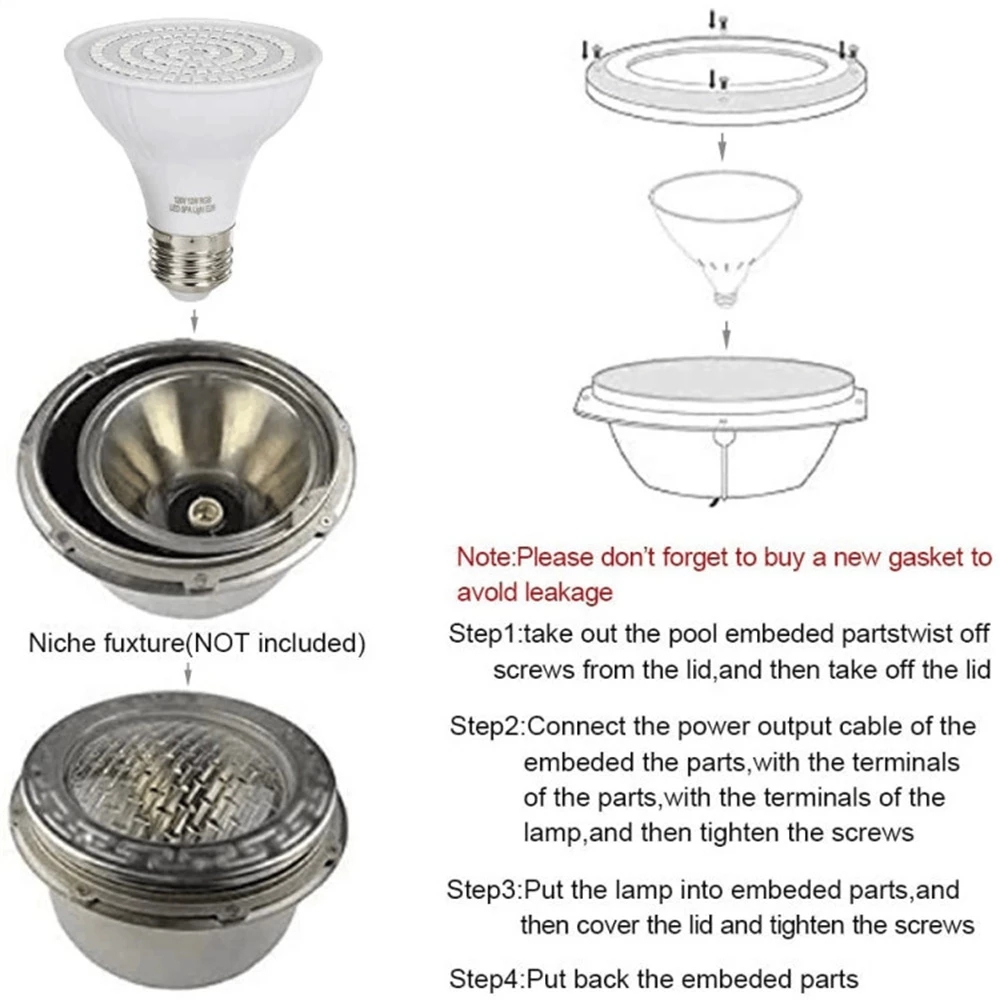 RGB LED Swimming Pool Light E2 - Xy Spa & Wellness ulasan dan harga