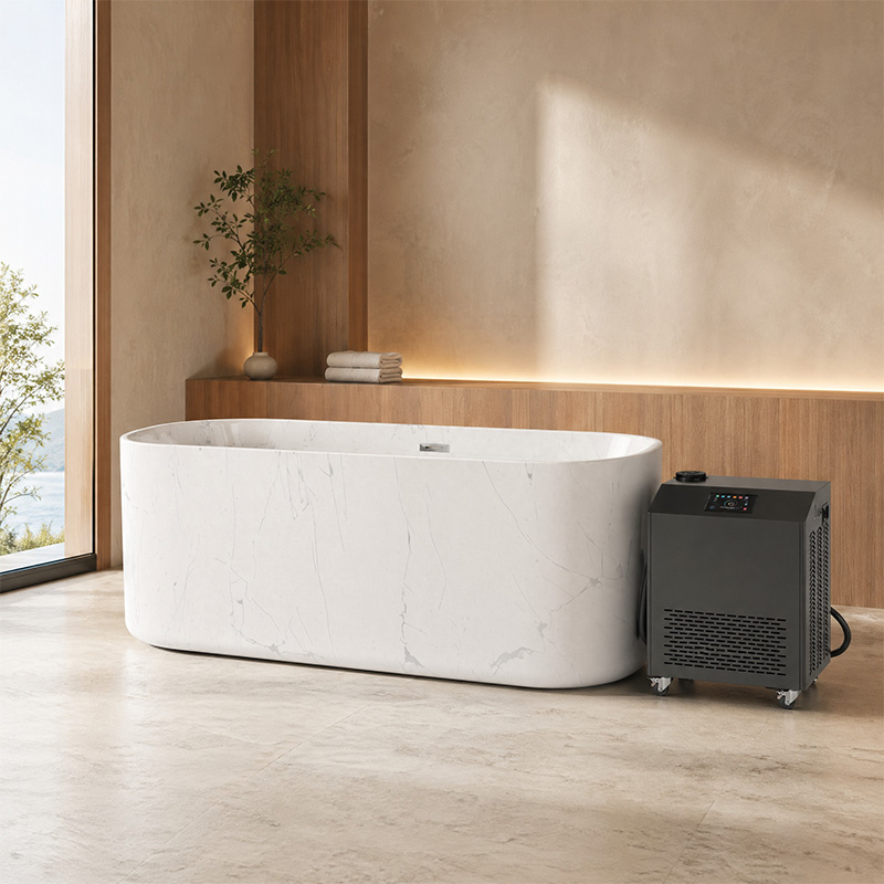 Acrylic Cold Plunge Tub Marble - Spa Wellness Gym ulasan dan harga